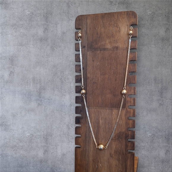 Avon Jewelry - Vintage Avon Gold Tone Graduated Ball Beads Chain Necklace Signed